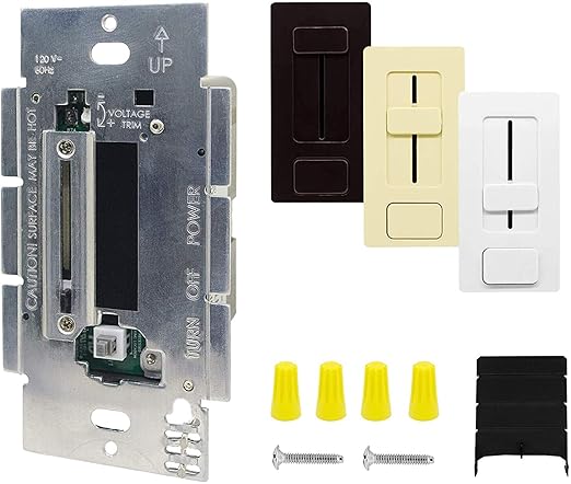 HitLights LED Driver and Dimmer Switch Single Integrated Unit, EZDim 120V AC – 12 V DC 60Watt Wall Dimmer Switch with Most Solid Color 12V DC Tape Lights
