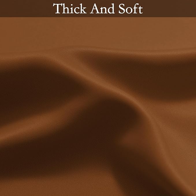 SimpleHome Ombre Burnt Orange to Grey White Curtains - Image 8