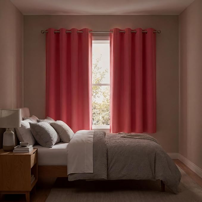 Diraysid Coral Grommet Blackout Curtains - Image 3