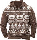 Halloween Hoodie Men Graphic Pumpkin Ghost Printed Sweatshirt Casual Trendy Long Sleeve Halloween Hooded Tops with Pockets