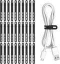 Donruby 30Pcs Silicone Cable Ties, Reusable Cord Organizer Straps, 4.7" by Donruby