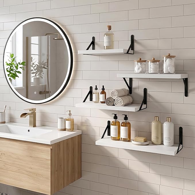 YGEOMER 4 Different Sizes Floating Shelves - Image 7