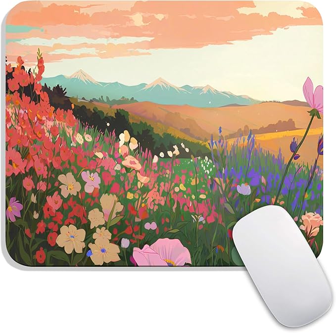 Armanza Square Mouse Pad Natural Scenery,Personalized Premium-Textured Custom Mouse Mat Design,Washable Mousepad Lycra Cloth,Non-Slip Rubber Base Computer Mouse Pads for Wireless Mouse