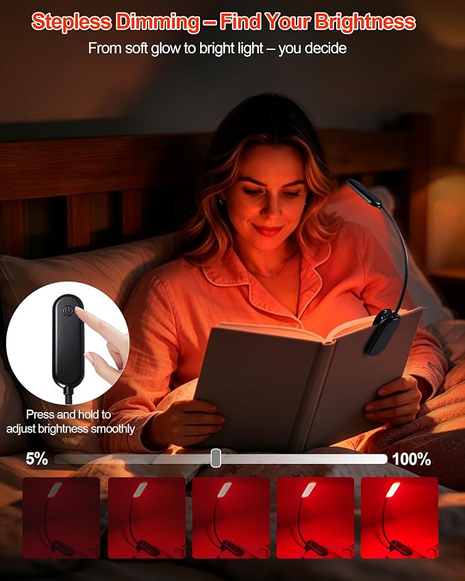 670nm Red Book Light for Reading at Night - Image 4