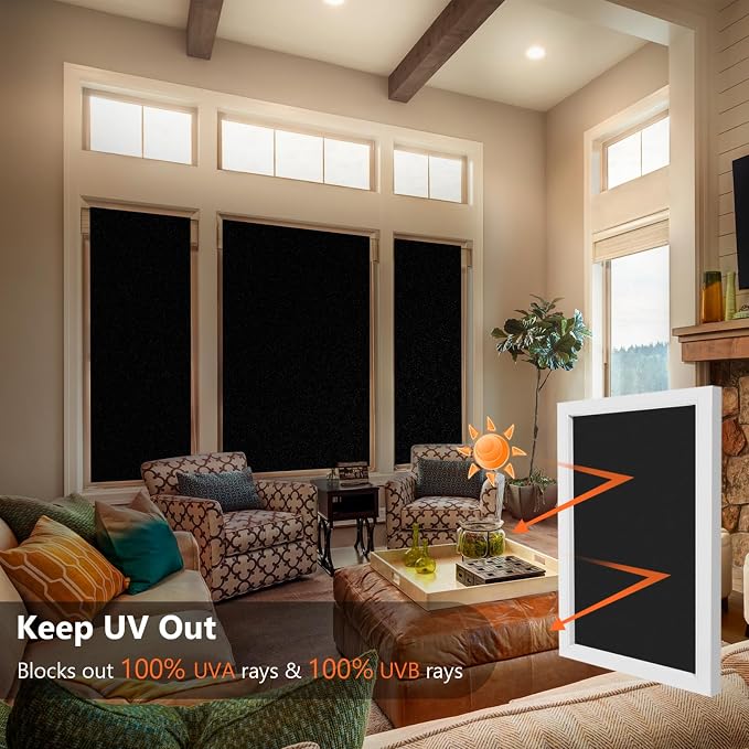 Kromapolis Blackout Film, Total Privacy & Room Darkening, 29.5'' x 78.7'' | - Image 3