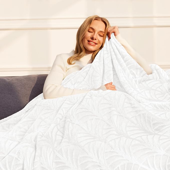 Whale Flotilla Soft Flannel Fleece Bed Blanket Queen Size, Plush Fluffy - Image 3