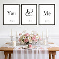 Houmury Set of 3 Framed Wall Decor Farmhouse Wall Art You & Me Always and by Houmury