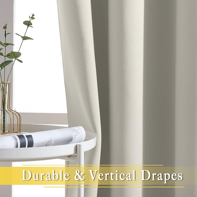 NICETOWN Room Divider Curtain 132 Inches Long, Wide Blackout Sliding Door - Image 6