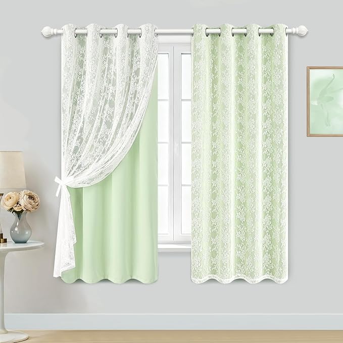 Yinhua Double Layer Blackout Curtains by yinhua