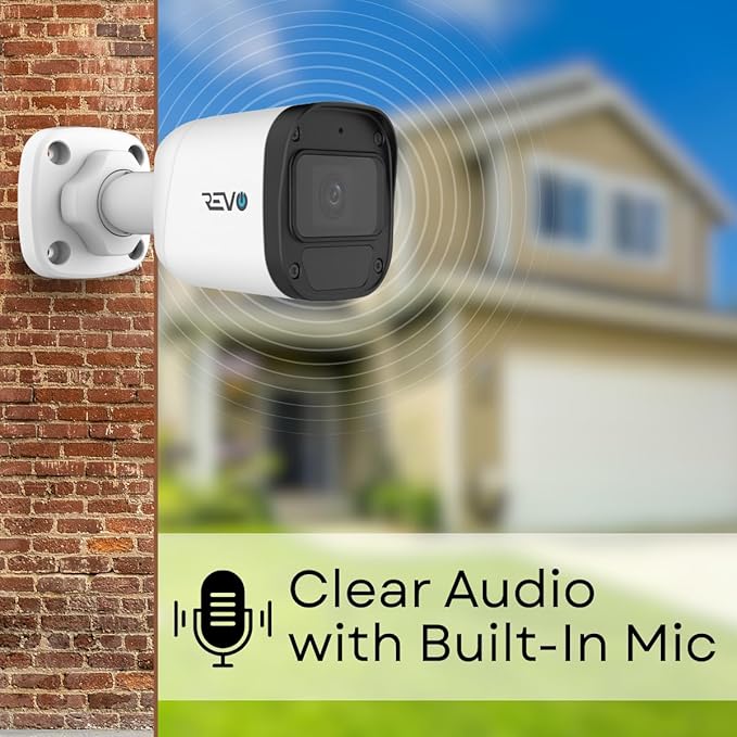 Ultra Blue Series 4CH 4K POE H.265 NVR, 1TB & 4X 2K (4MP) Indoor/Outdoor IR Cameras with Built-in Mic – Remote Access Via Pc, Mac & Phone (No Monthly Fee)