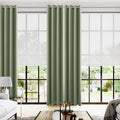 KOUFALL Dark Sage Green Curtains 108 Inches Long, Boho Room Darkening Thermal by KOUFALL