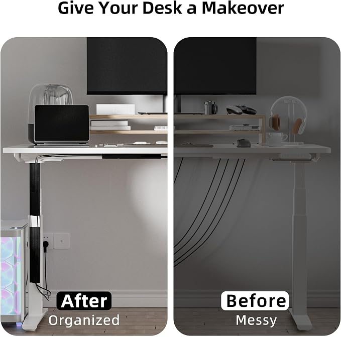YECAYE 157in Cable Management Cord Organizer, Easy Install Self-Adhesive Cord - Image 6
