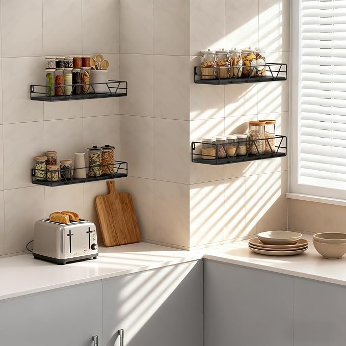 Floating Shelves Set of 4, Wood Wall Shelf, Farmhouse Shelf - Image 4
