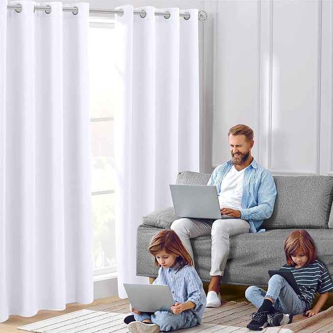HOMEIDEAS Blackout Curtains | Room Darkening Soundproof Thermal Grommet Window - Image 2