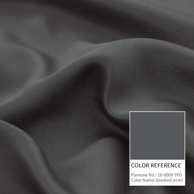 BGment Dark Grey Short Blackout Curtains 45 Inches Length - Image 5