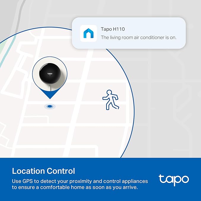 Tapo Smart IR & IoT Hub with Chime - Universal Remote for TVs, ACS, & 18+ Device Types, Matter-Certified, Supports 8,000+ Infrared Brands, Voice & App Control, Custom Schedules & Automations, H110