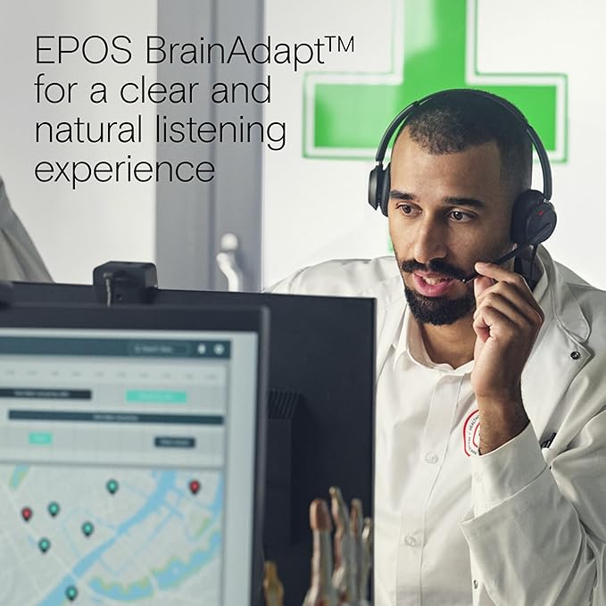 EPOS Impact 760 Dual-Sided USB-C and USB-A Wired Office Headset with Noise-Canceling Mic, in-Line Controls, Clear Audio, Comfortable Fit, Suitable for Business Calls and Working from Home