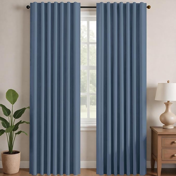 Deconovo Blackout Curtains for Bedroom, Living Room Curtains 63 Inches Long | by Unknown