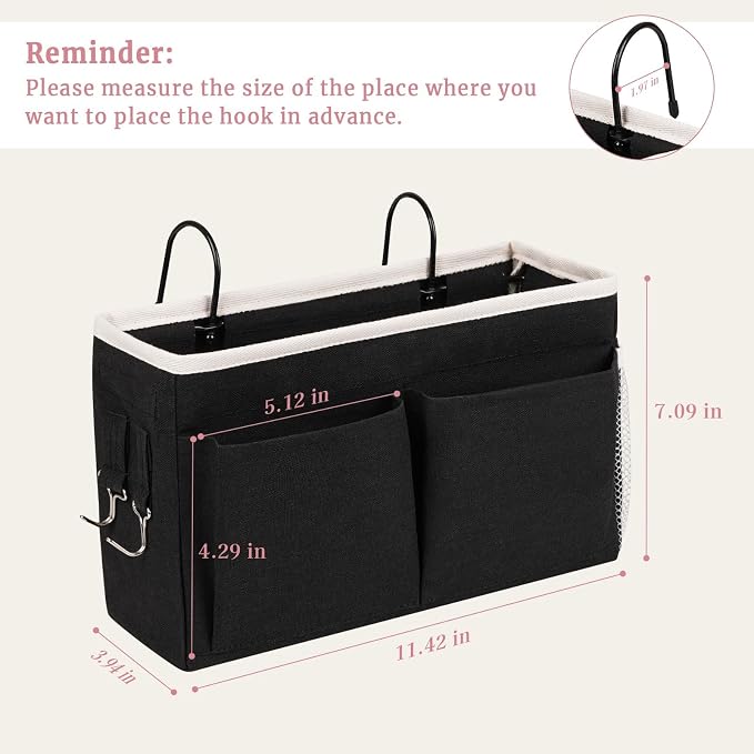 Bedside Caddy Organizer, Hanging Storage Bag - Image 2