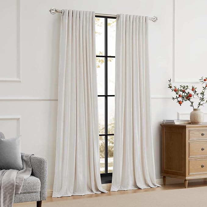 PRIMROSE Cream Ivory Curtains 102 inch - Image 7