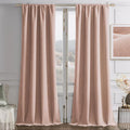 Joydeco Velvet Blackout Curtains Black Out Curtain 72 Inch Drapes | by JOYDECO