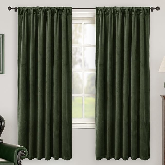 BGment 72 Inch Velvet Blackout Curtains - Image 2