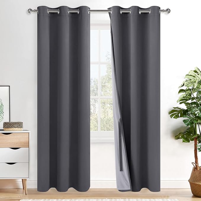 XWZO 100% Blackout Curtains 84 Inches Long by XWZO