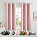 Light Pink Blackout Curtains for Bedroom Living Room W40 x L63 Inch | 63 Inch by Woaboy