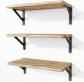 Fixwal Wall Floating Shelves for Decor | Wood Shelves, Natural Grain, 40Lb by Fixwal