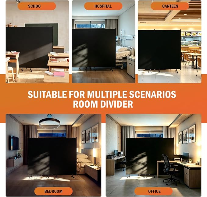 Room Divider Panel, Siebwin 2 Panel Folding Privacy Screens - Image 9