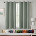 MIULEE Blackout Curtains for Bedroom 2 Panels 40 x 45 Inch Long Light Green | by MIULEE