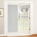 RYB HOME Natural Linen Textured French Door Window Curtains 100% Blackout | by RYBHOME