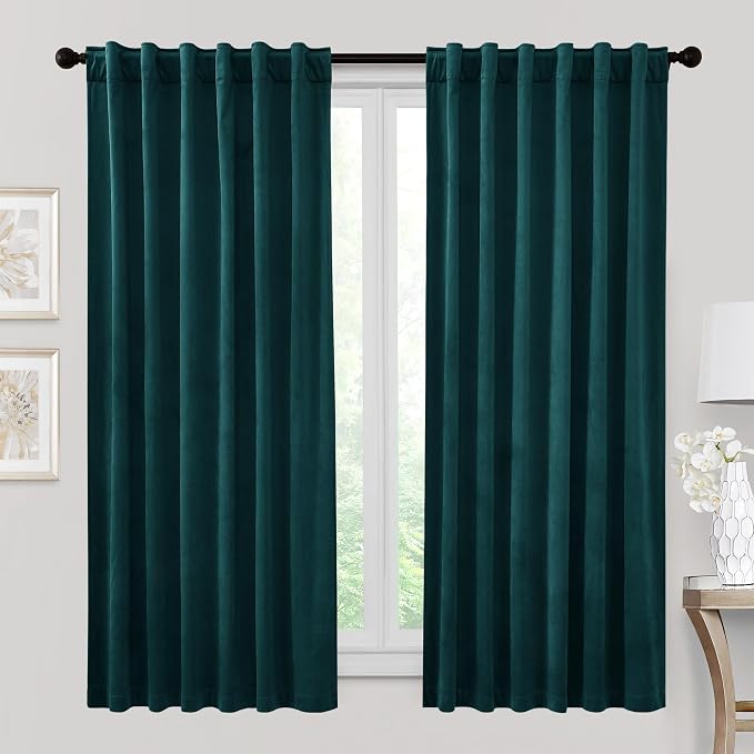 RYB HOME Velvet Room Darkening Curtains by RYBHOME