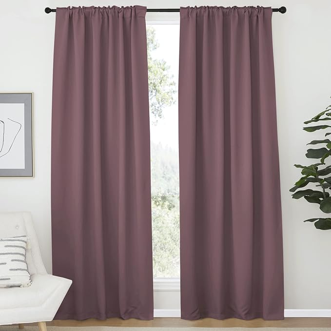 NICETOWN Bedroom Blackout Draperies and Window Treatment- 52 Width X 72 Length - Image 2