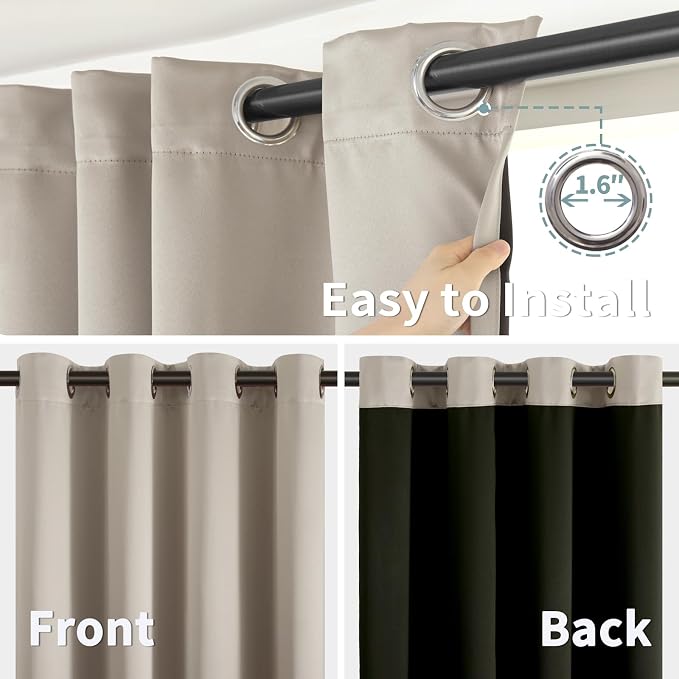 BGment Short 100% Blackout Curtains - Image 6