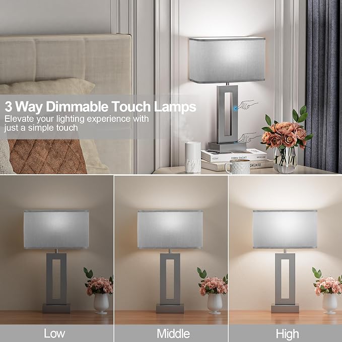 Seealle Bedroom Table Lamps Set of 2 - Image 2