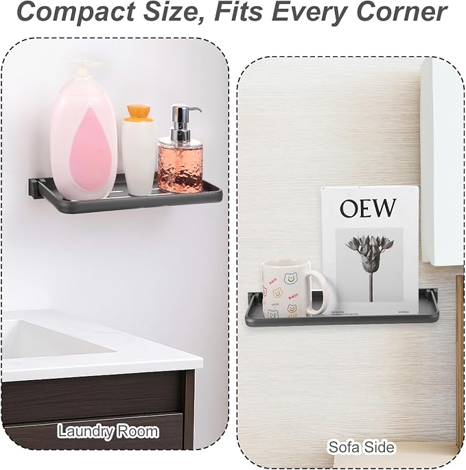 3 Pack RV Aluminum Fold Down Wall Shelf, Sturdy Wall Mounted Folding Shelf - Image 5