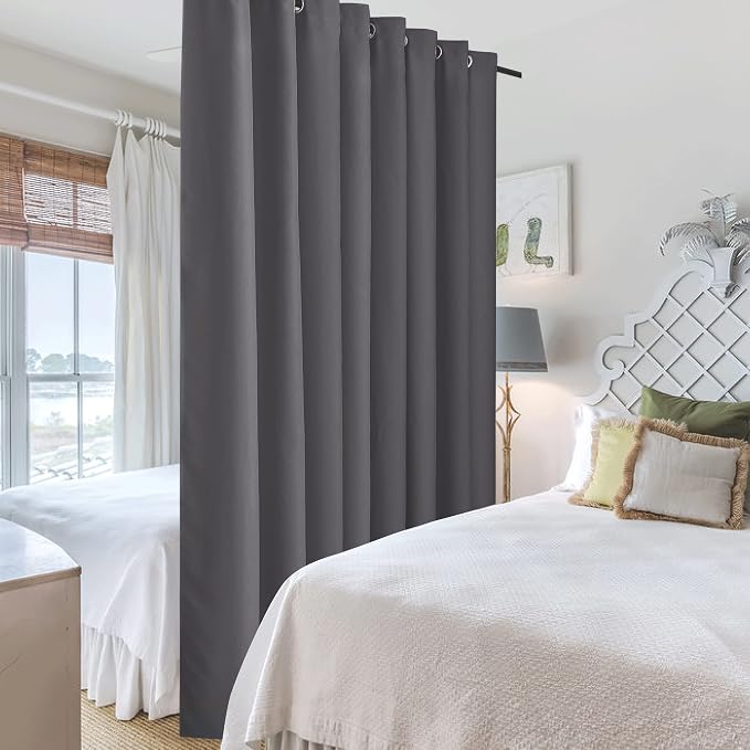 RYB HOME Extra Wide Curtains for Bedroom Closet Office Living Room Divider | - Image 4