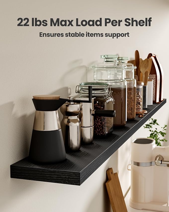 Amada 35.4" Floating Shelves for Wall Decor & Storage, Living Room, 22 lbs - Image 4