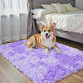 Small Shag Area Rug for Bedroom, 2x3 Purple Starry Soft Plush Carpet | Non-Slip by Junhejiamei
