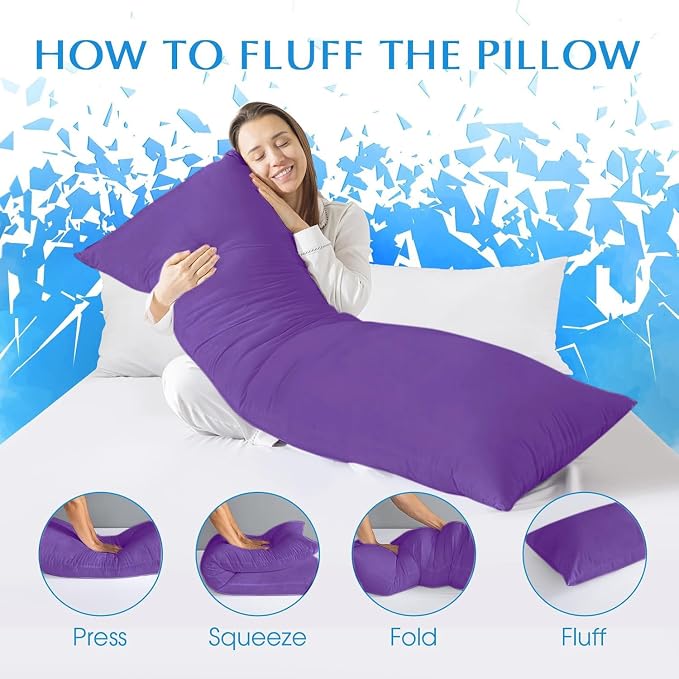 SHOUREN Large Body Pillow, Long Bed Pillow - Image 7