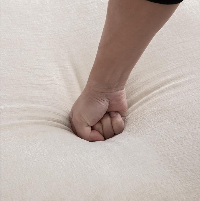 88.6" Beige Oversized Chaise Lounge Bench - Image 4