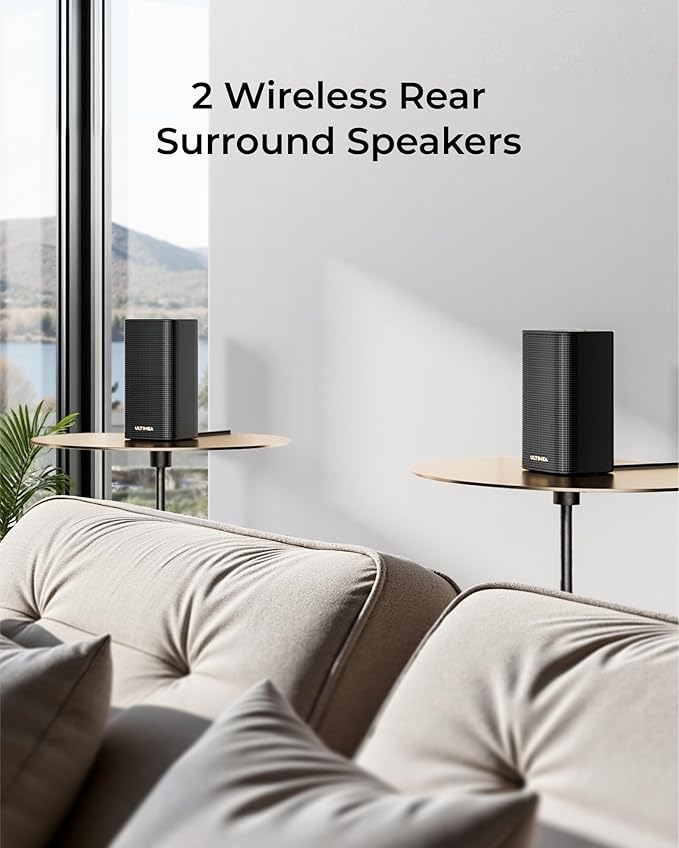 ULTIMEA Skywave X40 5.1.2ch Sound Bar for Smart TV w/Dolby Atmos, Wireless Surround Sound System for TV, 530W Soundbar with Wireless Subwoofer, GaN Amplifier, 4K HDR Pass-Through, HDMI eARC, BT 5.4