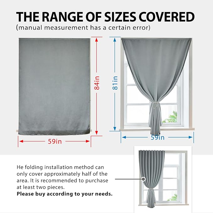 JILRON Magic Tape Stick on Portable Curtains - Image 3