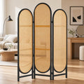 3 Panel Rattan Room Divider, Arched Room Divider Screen, Dressing Areas by AsNefeli
