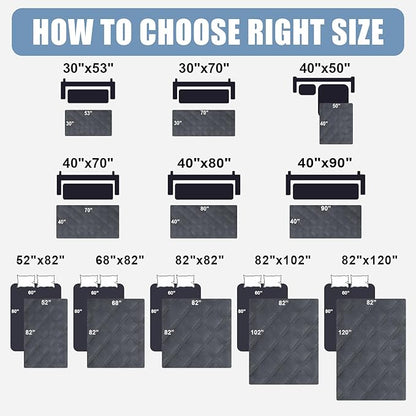 Smiry Waterproof Dog Bed Cover Blanket 40x80, Soft Reversible Pet Blanket, Washable Leakproof Cats Dogs Couch Cover for Sofa, Couch, Furniture, Lattice, Dark Grey/Beige