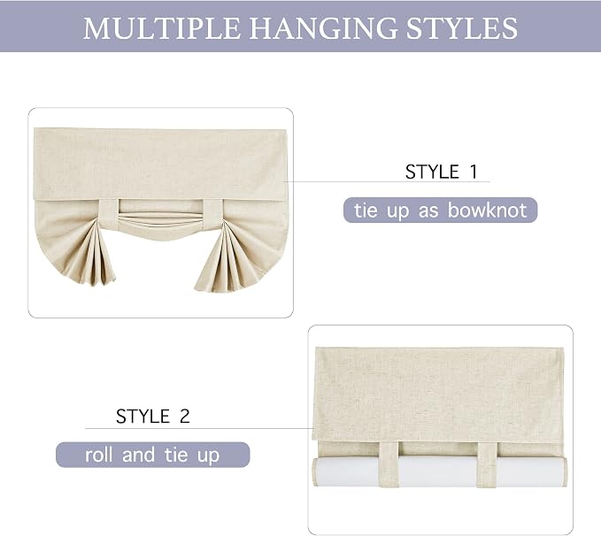 RYB HOME Classroom Door Window Cover, 100% Blackout Lockdown Shades | Linen - Image 4