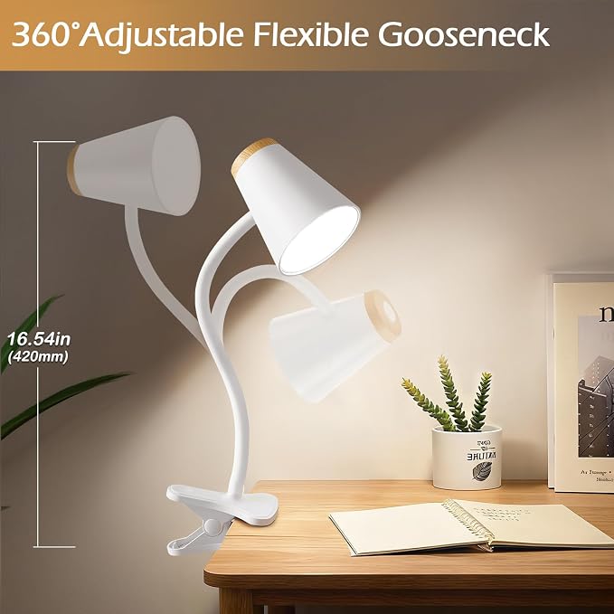 EJIAXIN Clip on Desk Lamp for Home Office - Image 3
