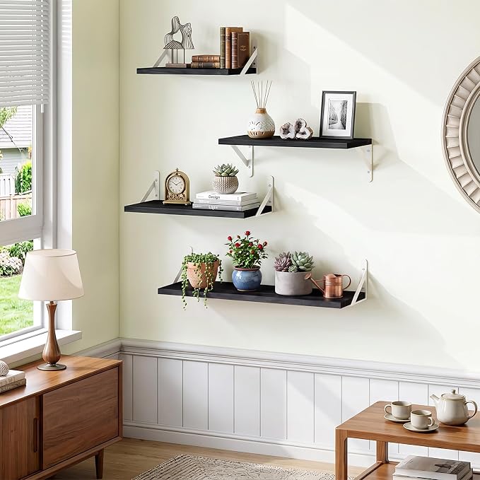 YGEOMER 4 Different Sizes Floating Shelves - Image 5