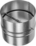 Repa Market 4 Inch Backdraft Damper – Galvanized Steel Draft Blocker/One-Way Airflow Vent Stopper/HVAC Exhaust Dryer Duct Connector – Inline Spring-Loaded Backflow Preventer for Secure Ventilation